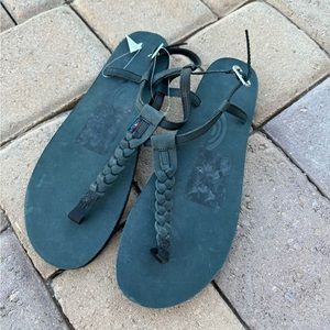 Rainbow t street braided sandals